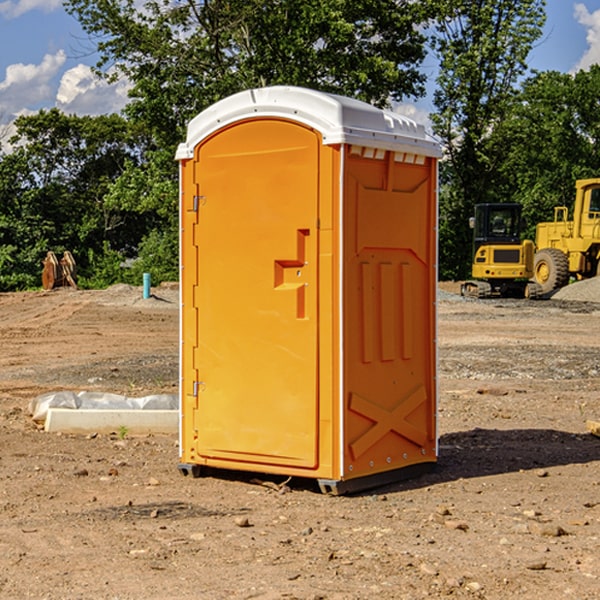 how often are the portable restrooms cleaned and serviced during a rental period in Round Valley Arizona